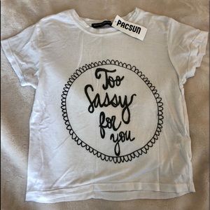 Brandy Melville Too Sassy For You Crop Top